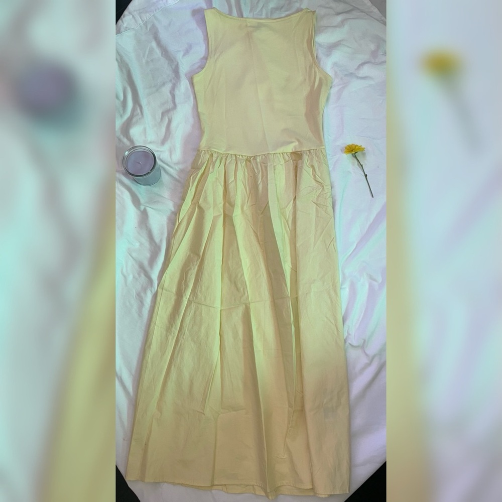 H&M Soft yellow long dress